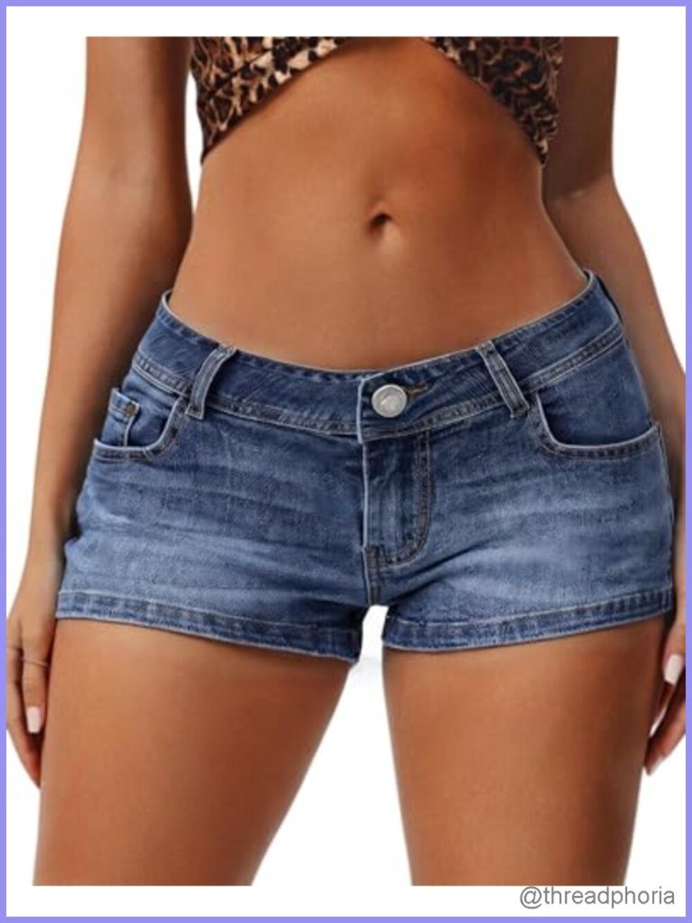 Low Rise Stretchy Denim Mini Shorts Women Y2K Slim Fit Summer